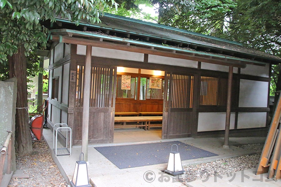 川越氷川神社 控所（兼休憩所）の様子